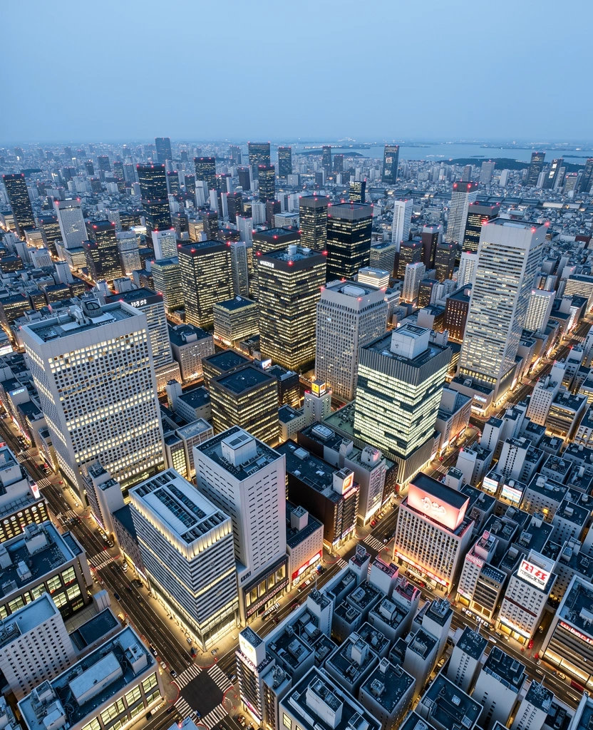Tokyo business district headquarters